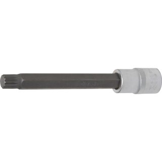 BGS technic Bit-Einsatz | Länge 140 mm | Antrieb Innenvierkant 12,5 mm (1/2") | Innenvielzahn (für XZN) M12