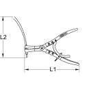 KS-TOOLS Schlauchschellenzange mit Doppelbowdenzug, 600mm