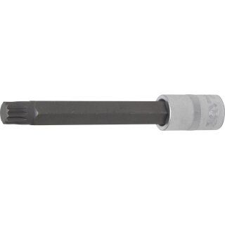 BGS technic Bit-Einsatz | Länge 140 mm | Antrieb Innenvierkant 12,5 mm (1/2") | Innenvielzahn (für XZN) M14