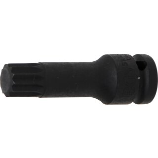BGS technic Kraft-Bit-Einsatz | Länge 78 mm | Antrieb Innenvierkant 12,5 mm (1/2") | Innenvielzahn (für XZN) M18