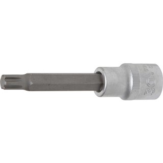 BGS technic Bit-Einsatz | Länge 100 mm | Antrieb Innenvierkant 12,5 mm (1/2") | Keil-Profil (für RIBE) M9
