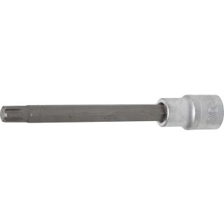 BGS technic Bit-Einsatz | Länge 140 mm | Antrieb Innenvierkant 12,5 mm (1/2") | Keil-Profil (für RIBE) M10