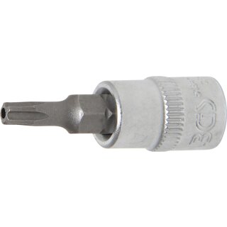 BGS technic Bit-Einsatz | Antrieb Innenvierkant 6,3 mm (1/4") | TS-Profil (für Torx Plus) mit Bohrung TS20
