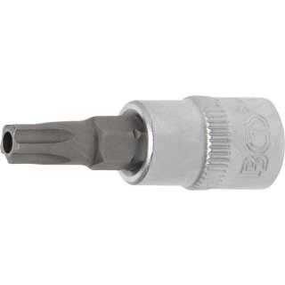 BGS technic Bit-Einsatz | Antrieb Innenvierkant 6,3 mm (1/4") | TS-Profil (für Torx Plus) mit Bohrung TS30