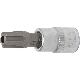 BGS technic Bit-Einsatz | Antrieb Innenvierkant 6,3 mm (1/4") | TS-Profil (für Torx Plus) mit Bohrung TS45