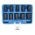 BGS technic Kraft-Steckschlüssel-Einsatz-Satz Sechskant | Antrieb Innenvierkant 12,5 mm (1/2") | SW 10 - 24 mm | 10-tlg.