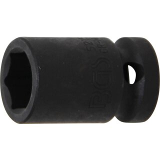 BGS technic Kraft-Steckschlüssel-Einsatz Sechskant | Antrieb Innenvierkant 12,5 mm (1/2") | SW 15 mm