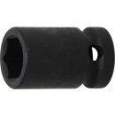 BGS technic Kraft-Steckschlüssel-Einsatz Sechskant | Antrieb Innenvierkant 12,5 mm (1/2") | SW 15 mm
