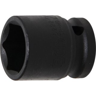 BGS technic Kraft-Steckschlüssel-Einsatz Sechskant | Antrieb Innenvierkant 12,5 mm (1/2") | SW 22 mm