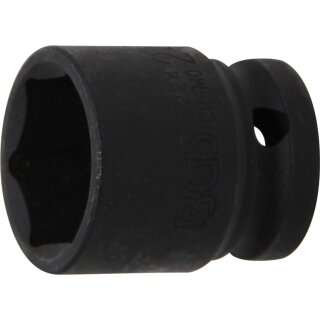 BGS technic Kraft-Steckschlüssel-Einsatz Sechskant | Antrieb Innenvierkant 12,5 mm (1/2") | SW 24 mm