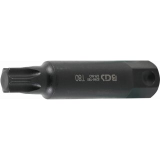 BGS technic Bit | Länge 100 mm | Antrieb Außensechskant 22 mm | T-Profil (für Torx) T80