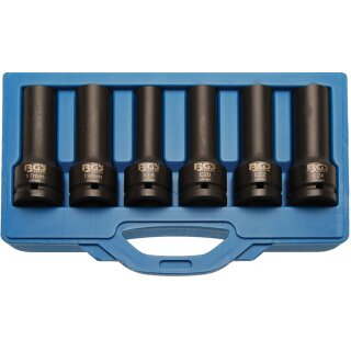 BGS technic Kraft-Steckschlüssel-Einsatz-Satz E-Profil, Zwölfkant | Antrieb Innenvierkant 20 mm (3/4") | 6-tlg.