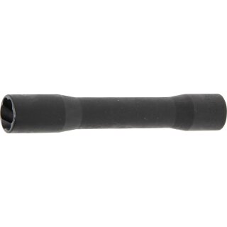 BGS technic Spezial-Steckschlüssel-Einsatz / Schraubenausdreher, tief | Antrieb Innenvierkant 12,5 mm (1/2") | SW 17 mm