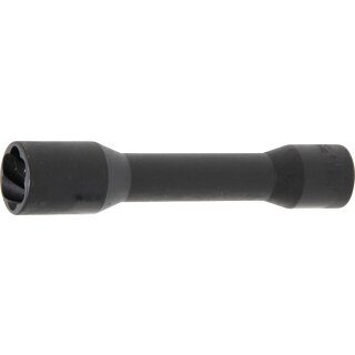 BGS technic Spezial-Steckschlüssel-Einsatz / Schraubenausdreher, tief | Antrieb Innenvierkant 12,5 mm (1/2") | SW 21 mm