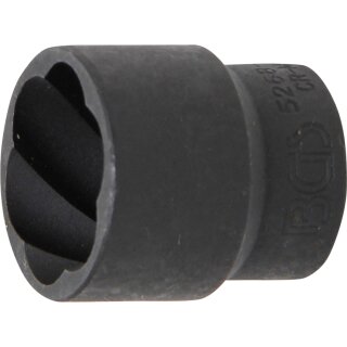 BGS technic Spezial-Steckschlüssel-Einsatz / Schraubenausdreher | Antrieb Innenvierkant 12,5 mm (1/2") | SW 24 mm