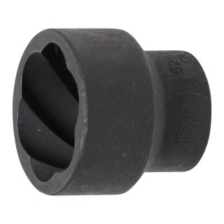 BGS technic Spezial-Steckschlüssel-Einsatz / Schraubenausdreher | Antrieb Innenvierkant 12,5 mm (1/2") | SW 27 mm