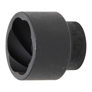 BGS technic Spezial-Steckschlüssel-Einsatz / Schraubenausdreher | Antrieb Innenvierkant 12,5 mm (1/2") | SW 32 mm