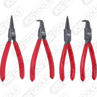 KS-TOOLS Sicherungszangen-Satz, 10-25 mm, 4-tlg.