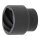 BGS technic Spezial-Steckschlüssel-Einsatz / Schraubenausdreher | Antrieb Innenvierkant 20 mm (3/4") | SW 36 mm
