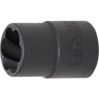 BGS technic Spezial-Steckschlüssel-Einsatz / Schraubenausdreher | Antrieb Innenvierkant 10 mm (3/8") | SW 14 mm