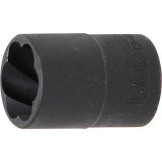 BGS technic Spezial-Steckschlüssel-Einsatz / Schraubenausdreher | Antrieb Innenvierkant 10 mm (3/8") | SW 16 mm