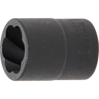 BGS technic Spezial-Steckschlüssel-Einsatz / Schraubenausdreher | Antrieb Innenvierkant 10 mm (3/8") | SW 17 mm