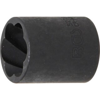 BGS technic Spezial-Steckschlüssel-Einsatz / Schraubenausdreher | Antrieb Innenvierkant 10 mm (3/8") | SW 19 mm