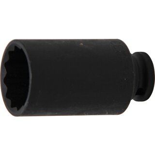 BGS technic Kraft-Steckschlüssel-Einsatz Zwölfkant | Antrieb Innenvierkant 12,5 mm (1/2") | SW 33 mm