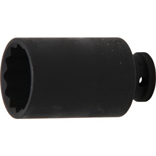 BGS technic Kraft-Steckschlüssel-Einsatz Zwölfkant | Antrieb Innenvierkant 12,5 mm (1/2") | SW 35 mm