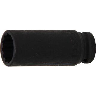 BGS technic Kraft-Steckschlüssel-Einsatz Zwölfkant | Antrieb Innenvierkant 12,5 mm (1/2") | SW 24 mm