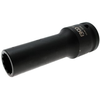 BGS technic Kraft-Steckschlüssel-Einsatz Zwölfkant, tief | Antrieb Innenvierkant 20 mm (3/4") | SW 19 mm