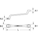 KS-TOOLS CLASSIC Doppel-Ringschlüssel, gekröpft, 85x90mm