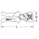 KS-TOOLS Entmantelungszange mit Schutzisolierung, 25-52mm