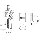 KS-TOOLS Universal-Abzieher 2-armig mit schlanken Haken, 6-100mm