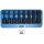 BGS technic Kraft-Bit-Einsatz-Satz | Antrieb innenvierkant 12,5 mm (1/2") | Innensechskant 5 - 19 mm | 8-tlg.