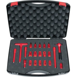 KS-TOOLS 1/4" Steckschlüssel-Satz mit isolierten Werkzeugen, 22-tlg.