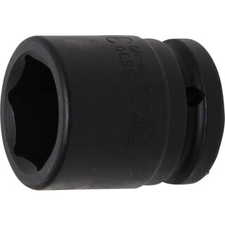 BGS technic Kraft-Steckschlüssel-Einsatz Sechskant | Antrieb Innenvierkant 20 mm (3/4") | SW 30 mm