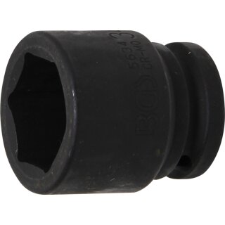 BGS technic Kraft-Steckschlüssel-Einsatz Sechskant | Antrieb Innenvierkant 20 mm (3/4") | SW 34 mm