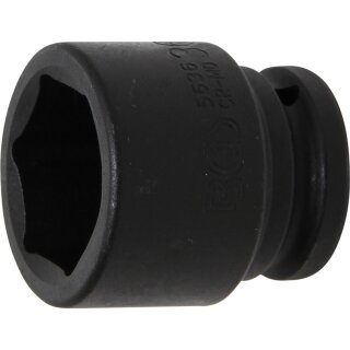 BGS technic Kraft-Steckschlüssel-Einsatz Sechskant | Antrieb Innenvierkant 20 mm (3/4") | SW 36 mm