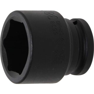 BGS technic Kraft-Steckschlüssel-Einsatz Sechskant | Antrieb Innenvierkant 20 mm (3/4") | SW 38 mm