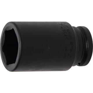 BGS technic Kraft-Steckschlüssel-Einsatz Sechskant, tief | Antrieb Innenvierkant 20 mm (3/4") | SW 36 mm
