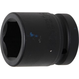 BGS technic Kraft-Steckschlüssel-Einsatz Sechskant | Antrieb Innenvierkant 25 mm (1") | SW 36 mm