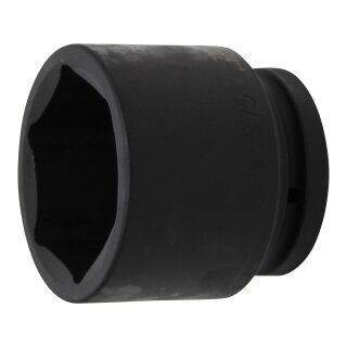 BGS technic Kraft-Steckschlüssel-Einsatz Sechskant | Antrieb Innenvierkant 25 mm (1") | SW 75 mm