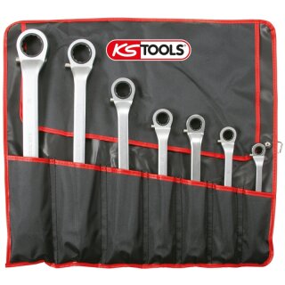 KS-TOOLS CLASSIC Ratschenringschlüssel-Satz, umschaltbar, 5-tlg.