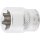 BGS technic Steckschlüssel-Einsatz E-Profil | Antrieb Innenvierkant 10 mm (3/8") | SW E18