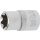 BGS technic Steckschlüssel-Einsatz E-Profil | Antrieb Innenvierkant 12,5 mm (1/2") | SW E18
