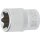 BGS technic Steckschlüssel-Einsatz E-Profil | Antrieb Innenvierkant 12,5 mm (1/2") | SW E22