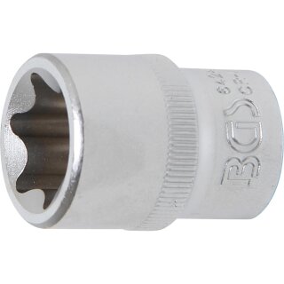 BGS technic Steckschlüssel-Einsatz E-Profil | Antrieb Innenvierkant 12,5 mm (1/2") | SW E24