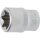 BGS technic Steckschlüssel-Einsatz E-Profil | Antrieb Innenvierkant 12,5 mm (1/2") | SW E24