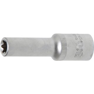 BGS technic Steckschlüssel-Einsatz E-Profil, tief | Antrieb Innenvierkant 12,5 mm (1/2") | SW E12